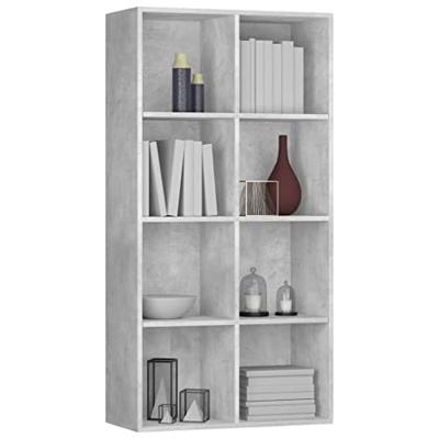 Boekenkast/dressoir 66x30x130 cm spaanplaat betongrijs