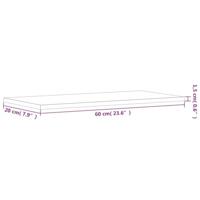 Wandschappen 4 st 60x20x1,5 cm bewerkt hout grijs sonoma eiken - thumbnail