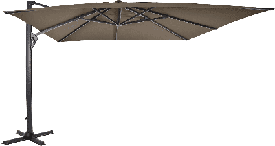 Zweefparasol Taurus Rechthoek 300x400cm - Taupe