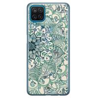 Samsung Galaxy A12 siliconen hoesje - Mandala blauw - thumbnail