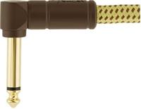 Fender Deluxe Cables instrumentkabel 4.5m geel tweed recht+haaks - thumbnail