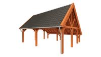Trendhout Kapschuur de Hofstee XXL 785x720 cm- Kapschuurdak- Onbehandeld lariks Douglas hout- Trendhout - thumbnail