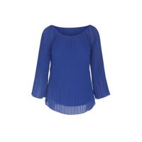 Cassis semi-transparante top blauw - thumbnail