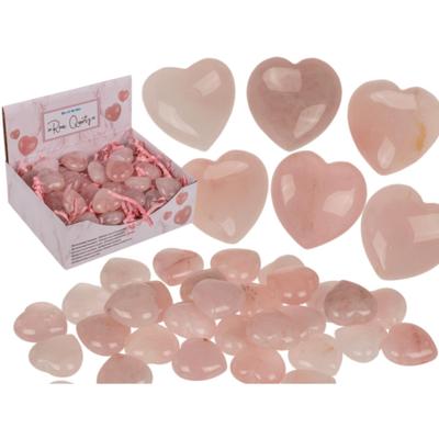 Heart shaped rose quartz