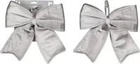 Kerststrik Velvet Rib Ø40cm Grijs 1st - thumbnail
