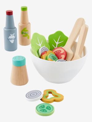 Set houten salade set aquagroen