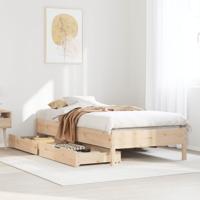 Bedframe zonder matras massief grenenhout 120x200 cm - thumbnail