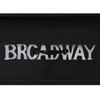 Wandtafel 110x45x76 cm hout zwart - thumbnail