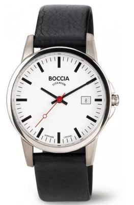 Horlogeband Boccia 604 / 811 X256S18 Leder Zwart 18mm