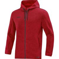 JAKO 6829 Jas Met Kap Premium Basics - Rood Gemeleerd - XXL - thumbnail