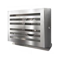 Overdruk Ventilatierooster Beta 15 cm Geborsteld RVS - thumbnail
