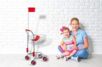 Small Foot - winkelwagen met poppenzitje en vlag - thumbnail