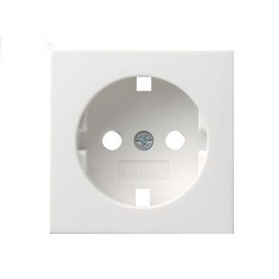 Gira inzetplaat voor wandcontactdoos met randaarde zuiverwit glanzend
