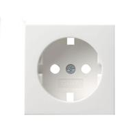 Gira inzetplaat voor wandcontactdoos met randaarde zuiverwit glanzend - thumbnail
