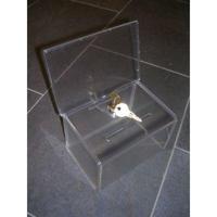 Visitekaartbox mini met kaarthouder+slot - thumbnail