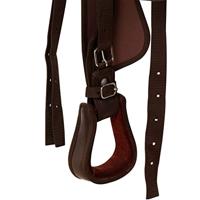 VidaXL Western zadel, hoofdstel en borstriem 17" echt leer bruin - thumbnail