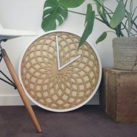 NeXtime klok 3149be sun large, ø50 cm, wall, beige - thumbnail
