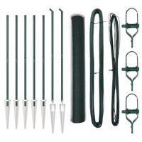 VidaXL Afrasteringspaal groen 10 x 1,2 m (25 mm gaas) staal en pvc - thumbnail