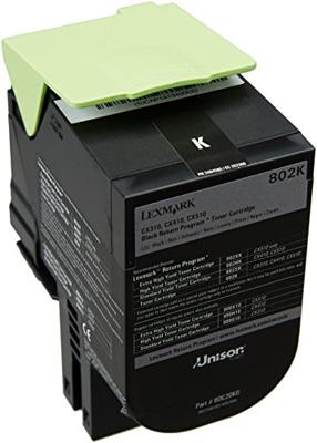 Lexmark Toner 802K Origineel Zwart 1000 bladzijden 80C20K0