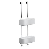 Doucherek Hangend Dubbel Geesa Frame 25 cm Wit Chroom - thumbnail