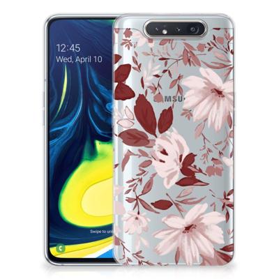 Smartphone hoesje Samsung Galaxy A80 Watercolor Flowers