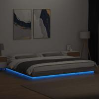 Bedframe met LED-verlichting grijs sonoma eiken 180x200 cm - thumbnail