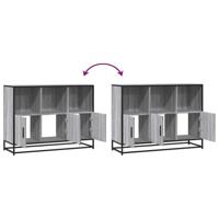 Dressoir 100x35x76 cm bewerkt hout grijs sonoma eikenkleurig - thumbnail