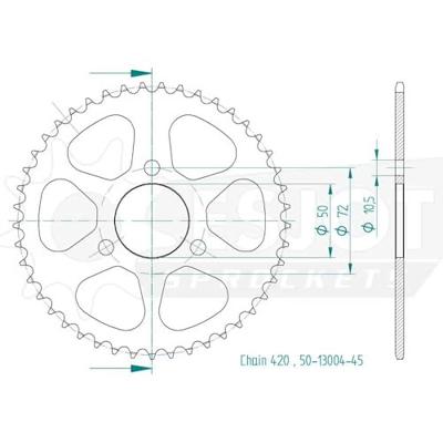 ESJOT Chain wheel 420 47z steel black