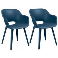 Tuinstoel Akola petrol set van 2 - thumbnail