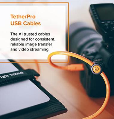 Tether Tools USB-kabel USB 2.0 USB-A stekker, USB-A bus 5.00 m Oranje Actief met signaalversterking CU1917