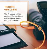 Tether Tools USB-kabel USB-A stekker, USB-micro-B 3.0 stekker 4.60 m Oranje CU5454 - thumbnail