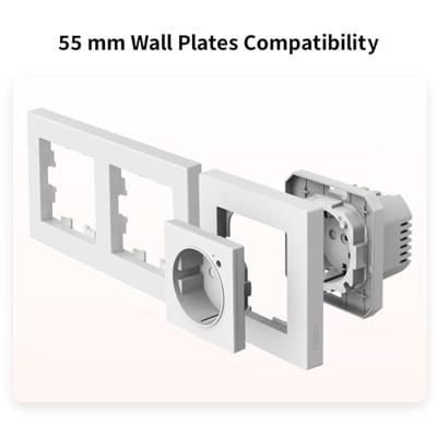 Aqara wall outlet h2 eu stekkerdoos (wit, zigbee)