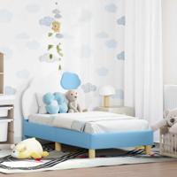 Peuterbedframe met hoofdbord Blauw 70 x 140 cm PU - thumbnail