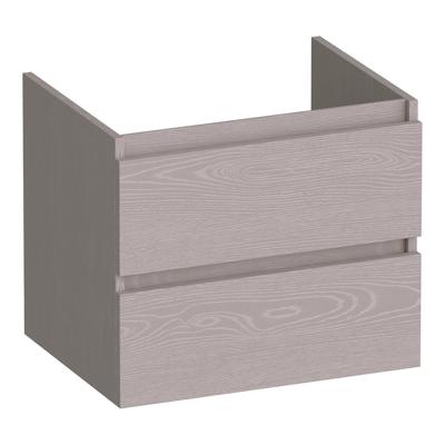 Brauer Joy - Onderkast - 60 cm - met 2 Softclose Lades Greeploos en 1 Sifon Uitsparing - Timber Greige