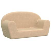 Kinderbank 2-zits zacht pluche crmekleurig - thumbnail