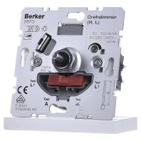 Berker dimmer met draai aan/uit voor gloei-halogeenlampen - thumbnail