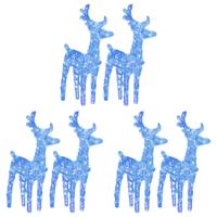 VidaXL Kerstrendieren 6 st 240 led's acryl blauw - thumbnail