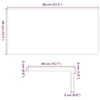 Vensterbanken 2 st 80x40x2 cm massief eikenhout donkerbruin - thumbnail