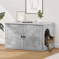 Kattenhuis Beton 85 x 55 x 50 cm Bewerkt hout - thumbnail