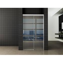 Saqu Note Douchedeur 90x200 cm met Soft-close Helder Glas / Aluminium