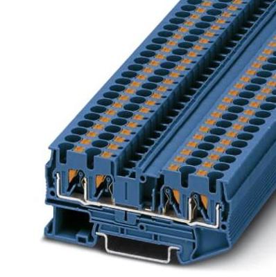 Phoenix Contact 3211802 Doorgangsklem 6.2 mm Snelaansluiting Blauw 1 stuk(s) Piece
