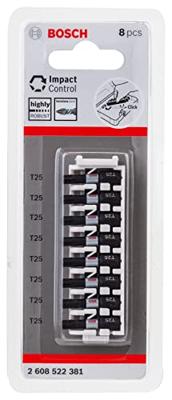 Bosch Accessories 2608522379 2608522379 Schroefbitset Impact Control, 8-delig, met T15, 25 mm 25 mm Bosch Accessories 2608522379 2608522379 Schroefbitset Impact Control, 8-delig, met T15, 25 mm 25 mm