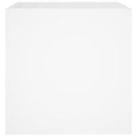 Plantenbak 40x40x40 cm bewerkt hout wit - thumbnail