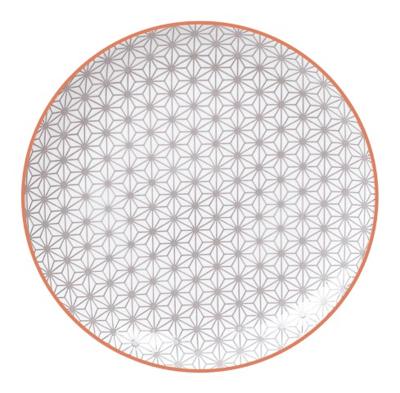 Dinerbord - Tokyo Design Studio - Star Wave - Grijs/Rood - 25.7x3cm Dinerbord - Tokyo Design Studio - Star Wave - Grijs/Rood - 25.7x3cm