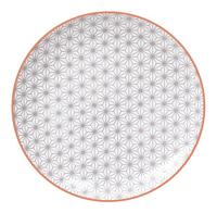 Dinerbord - Tokyo Design Studio - Star Wave - Grijs/Rood - 25.7x3cm - thumbnail