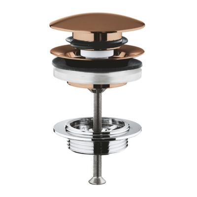 Waste GROHE Others met Push Open Plug Warm Sunset Geborsteld Waste GROHE Others met Push Open Plug Warm Sunset Geborsteld