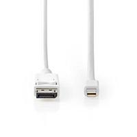 Nedis Mini DisplayPort-Kabel | Mini-DisplayPort Male naar DisplayPort Male | 48 Gbps | 2 m | 1 stuks - CCGB37404WT20 CCGB37404WT20 - thumbnail