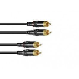 SOMMER CABLE RCA Cable 2x2 0.5m bk Hicon