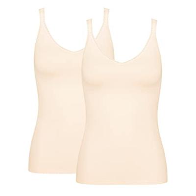Ondergoed dames 2-pack - hemd Basic GO smalle band - Vrouwen onderhemd spaghetti bandjes biologisch katoen