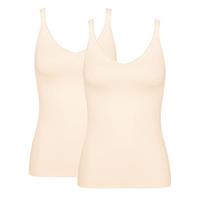 Ondergoed dames 2-pack - hemd Basic GO smalle band - Vrouwen onderhemd spaghetti bandjes biologisch katoen - thumbnail